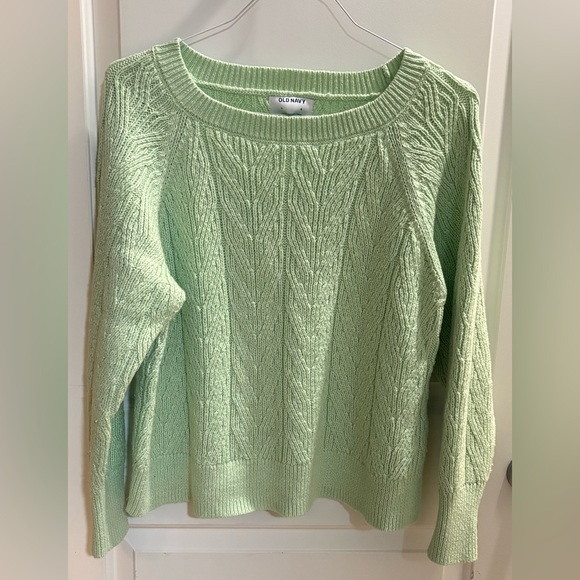 Old Navy Sweaters - 3/$15 Old Navy Women's Light Green Cable Knit Sweater